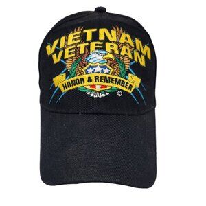 Vietnam Veteran Hat Patriotic Soldier With Vietnam‎ War Bar On Side Embroidered